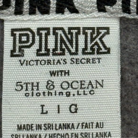 PINK Victoria Secret OSU Sweatshirt with Black and Orange Sleeves and sparkly o - Picture 6 of 8